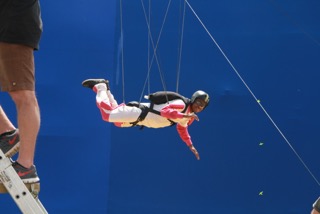 On set stunt work